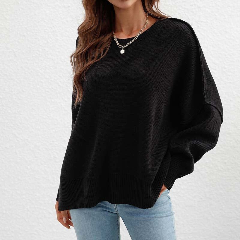 Berg-Feldt | Eleganter Einfarbiger Strickpullover Für Freizeit