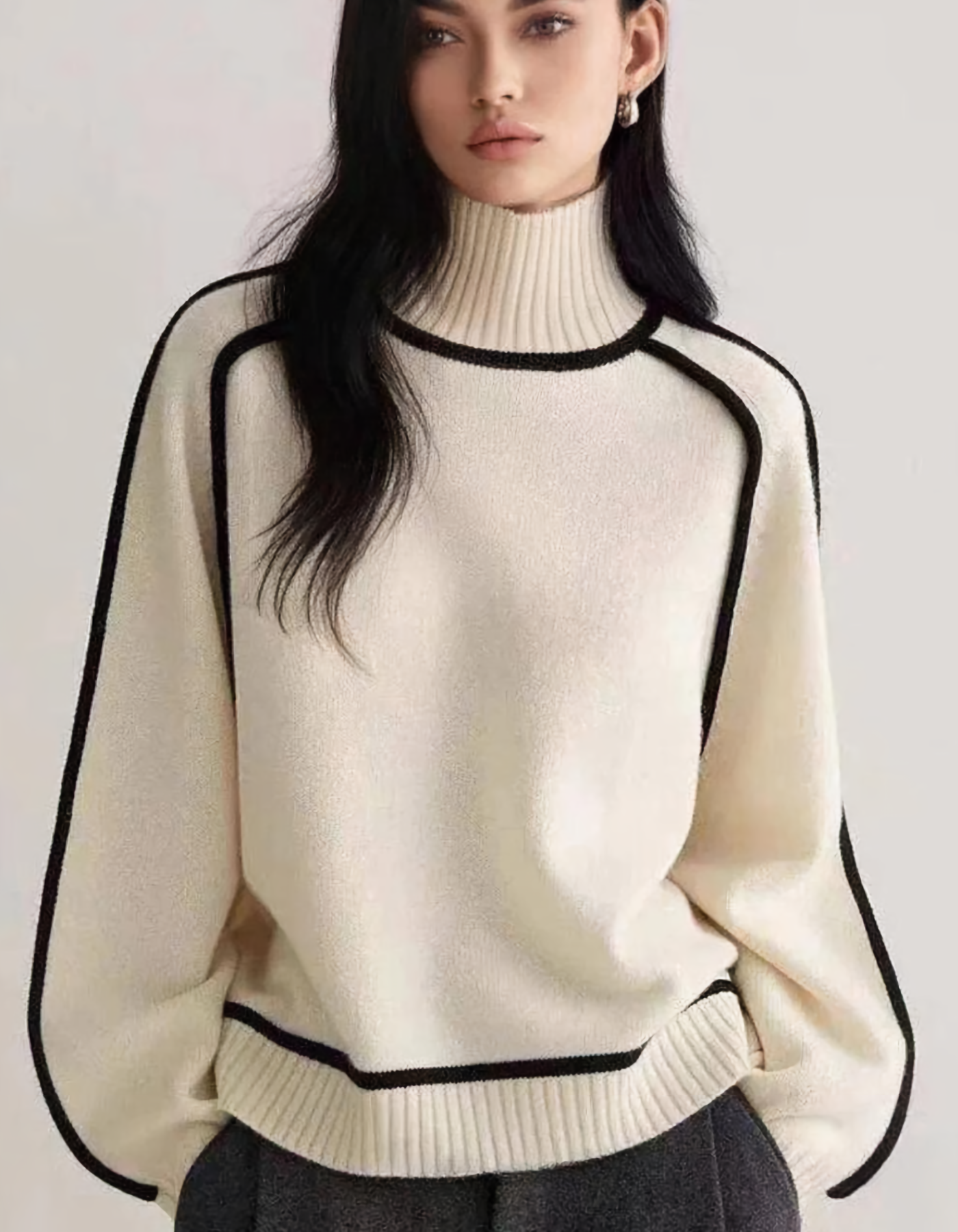 Pull en maille color-block
