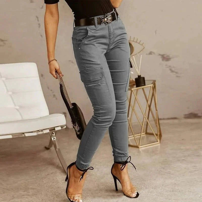 Pantalon cargo femme avec chevilles élastiques - Malte
