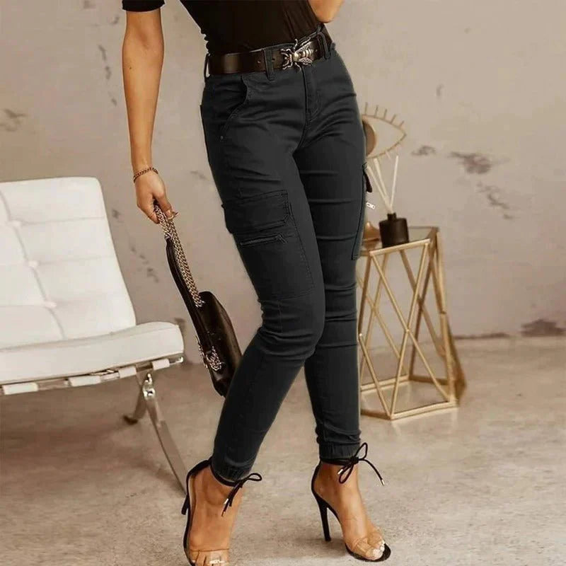 Pantalon cargo femme avec chevilles élastiques - Malte