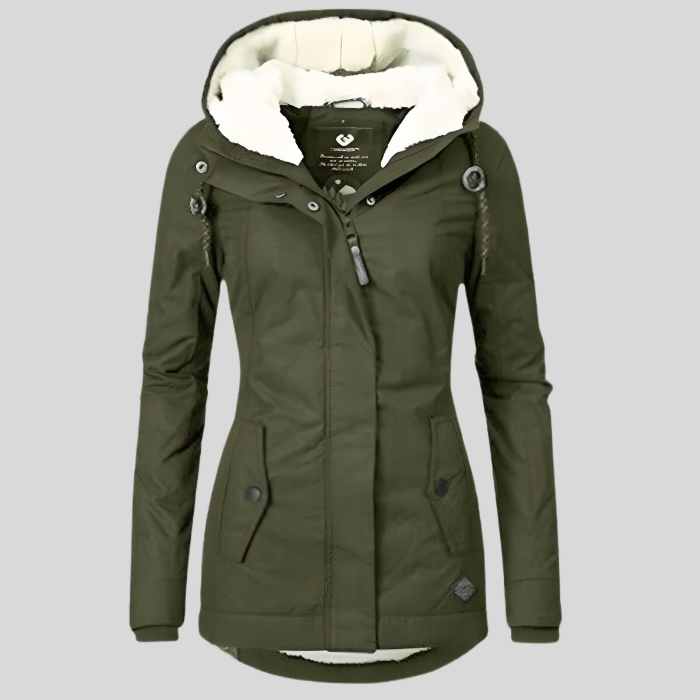 Berg-Feldt | Veste d'hiver à capuche - Veste femme doublée polaire