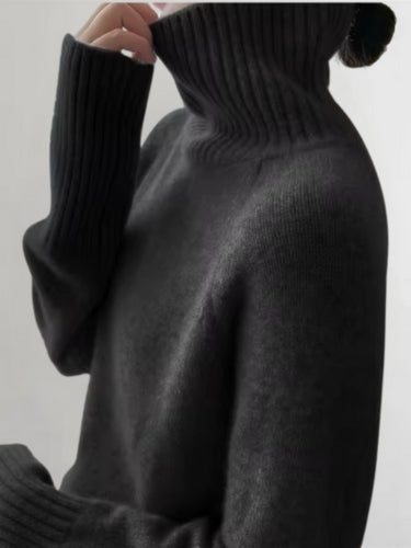 Berg-Feldt | Strickpullover Hoher Kragen Oversize Passform