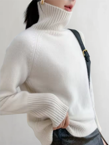 Berg-Feldt | Strickpullover Hoher Kragen Oversize Passform
