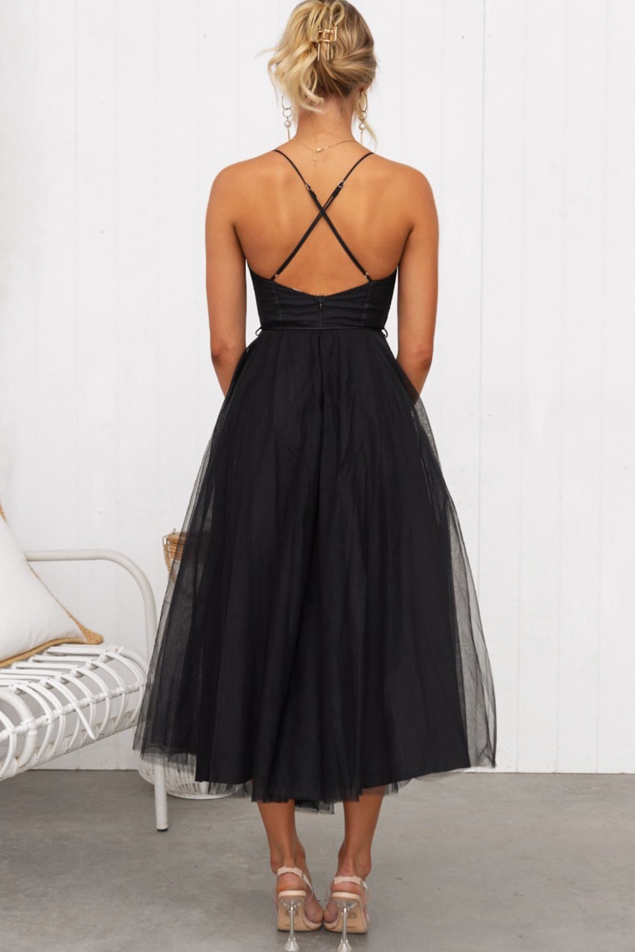 Berg-Feldt Schnür-Cami-Kleid mit Korsett