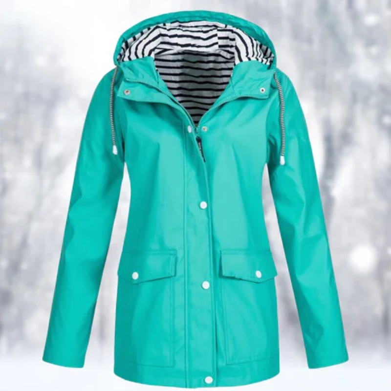 Berg-Feldt | Veste de pluie coupe-vent pour femme avec doublure rayée