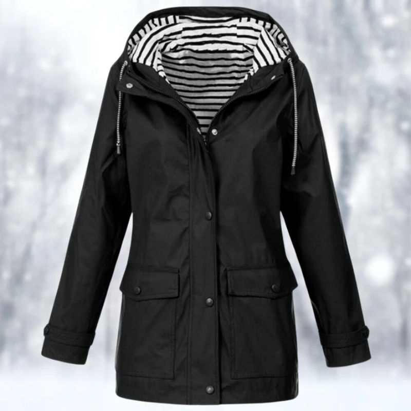 Berg-Feldt | Veste de pluie coupe-vent pour femme avec doublure rayée