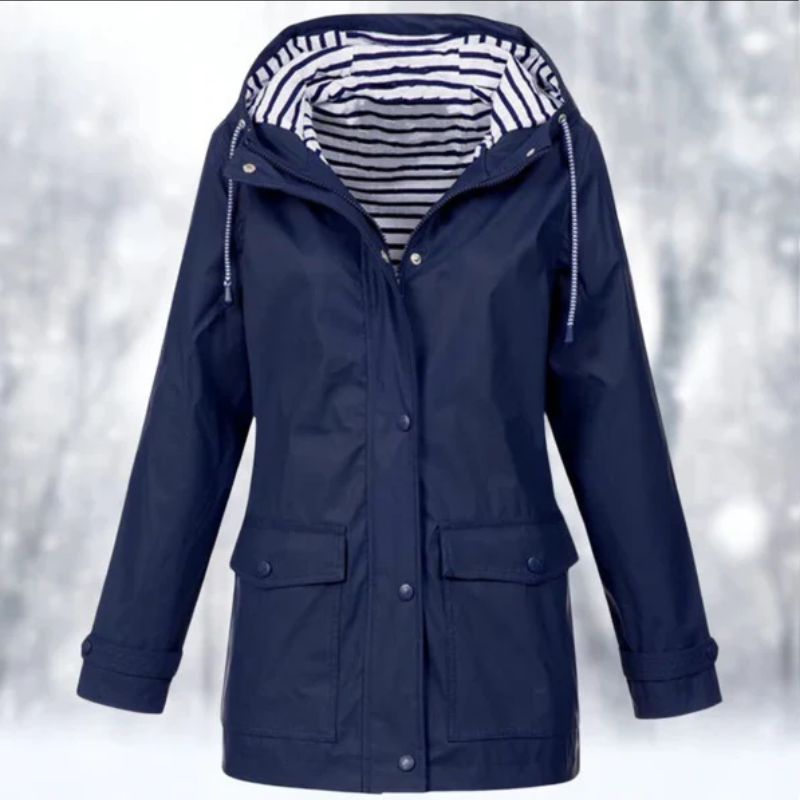 Berg-Feldt | Veste de pluie coupe-vent pour femme avec doublure rayée