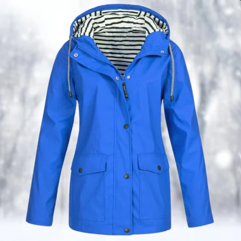 Berg-Feldt | Veste de pluie coupe-vent pour femme avec doublure rayée