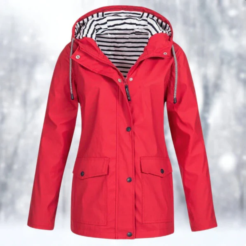 Berg-Feldt | Veste de pluie coupe-vent pour femme avec doublure rayée
