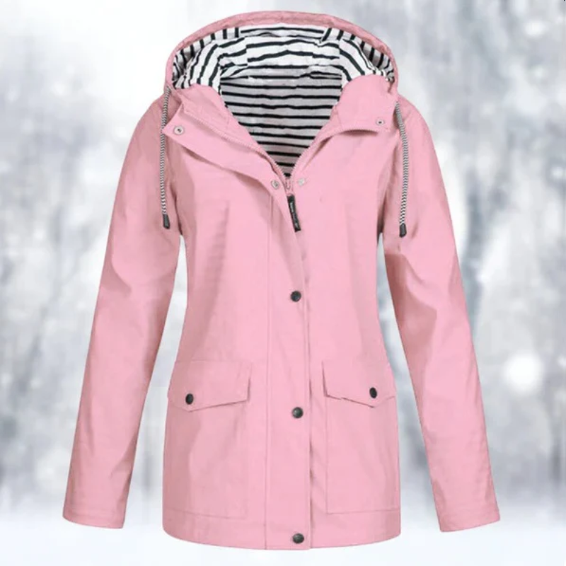 Berg-Feldt | Veste de pluie coupe-vent pour femme avec doublure rayée