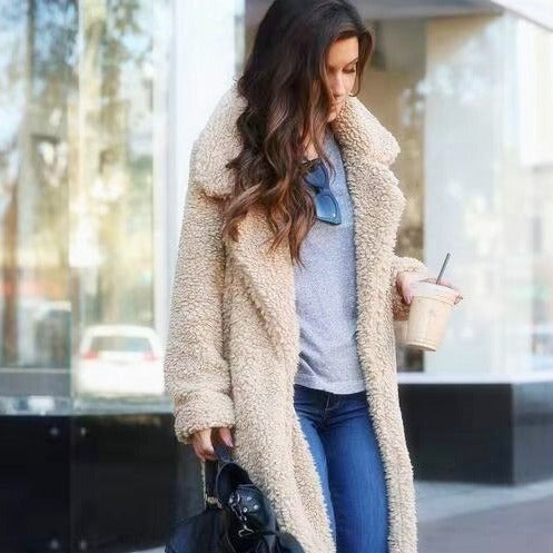 Berg-Feldt | Gemütlicher Damen Teddy Mantel Übergrößen Winterdesign mit Modernem Stil