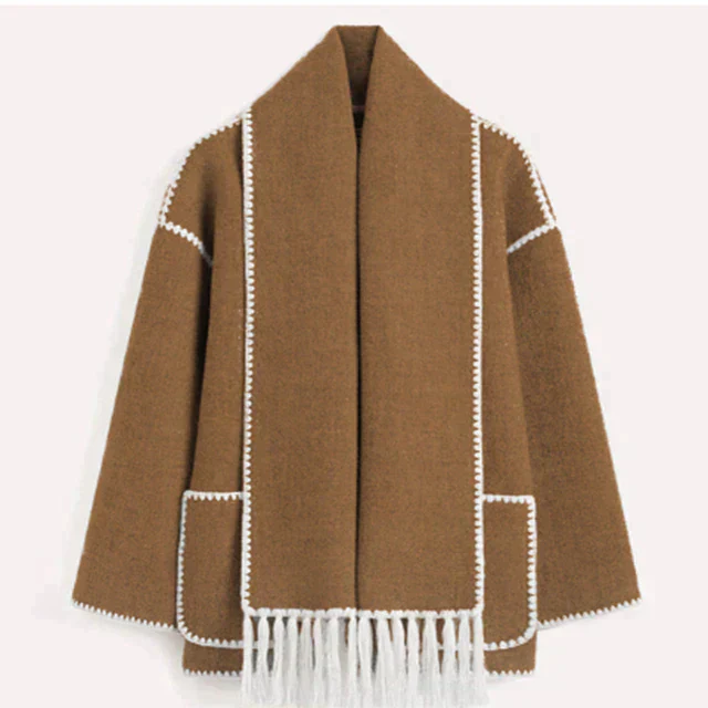 Berg-Feldt | Statement-Jacke mit Schal