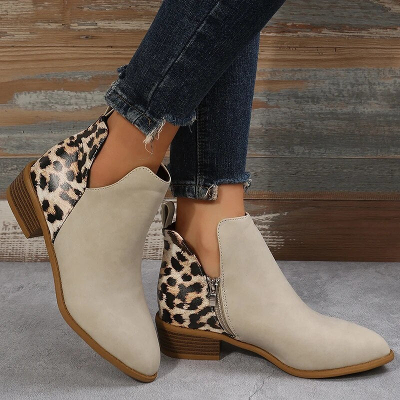 CIANA Bottines à imprimé léopard