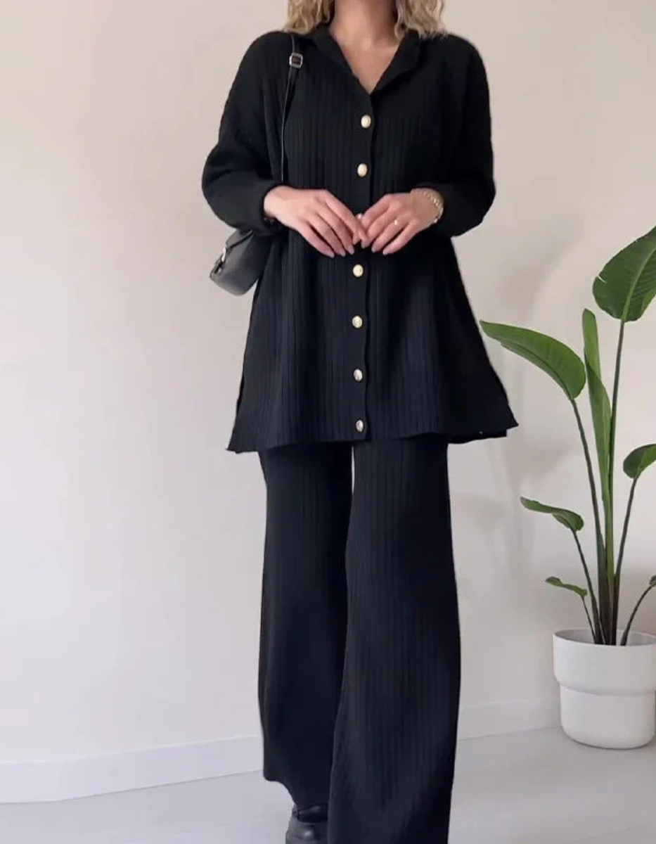 DAGMAR : Chemise à manches longues et pantalon côtelé