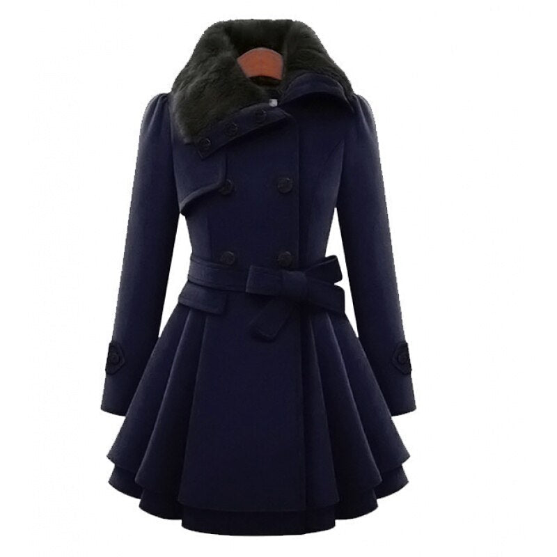 Berg-Feldt | Manteau chaud avec col en fausse fourrure