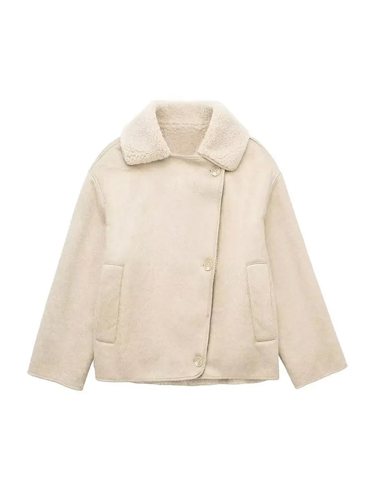 Berg-Feldt | Veste oversize en peau d'agneau vintage
