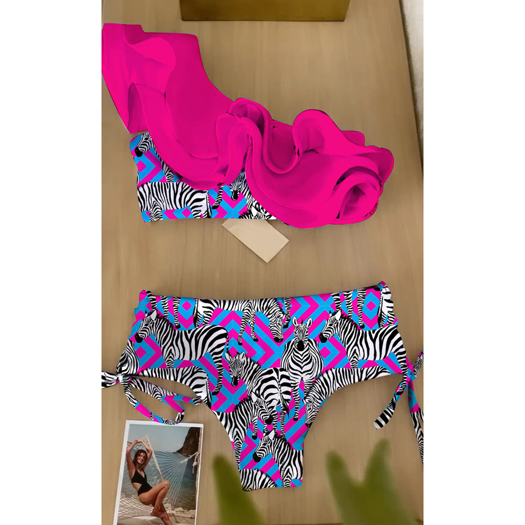 Bikini mit Rüschen und Zebraprint von berg-feldt
 - berg-feldt