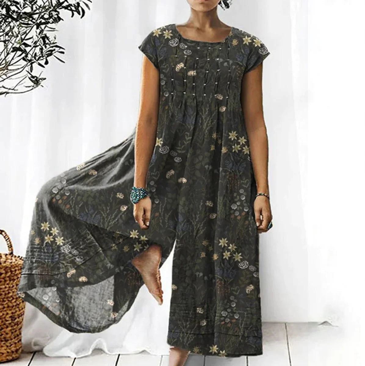 Robe longue bohème avec broderie florale berg-feldt