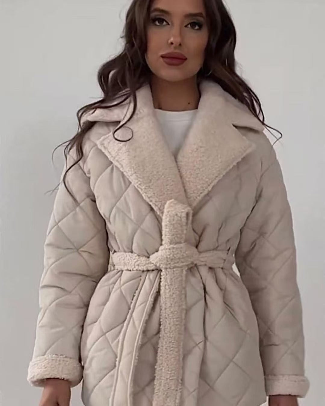 Veste matelassée teddy pour femme avec ceinture Berg-Feldt