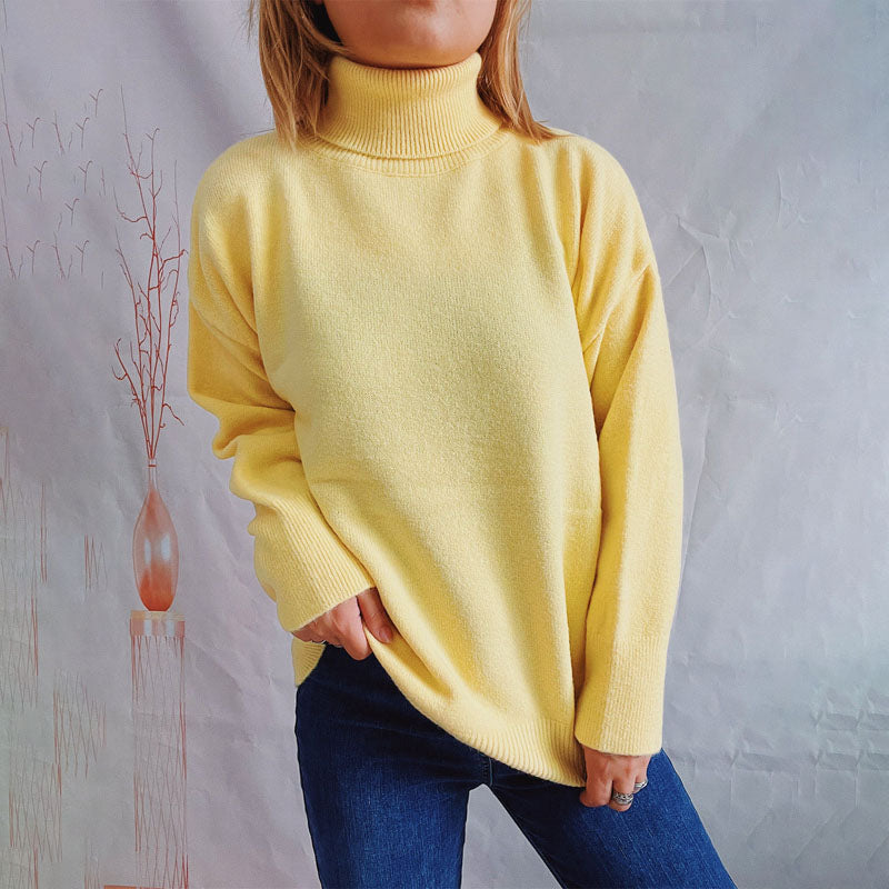 Berg-Feldt | Einfarbiger Warmer Strickpullover Für Alltag