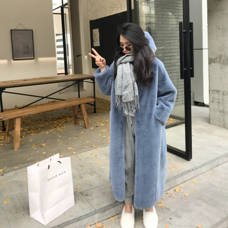 Manteau oversize douillet pour femme avec col montant et poches latérales Berg-Feldt