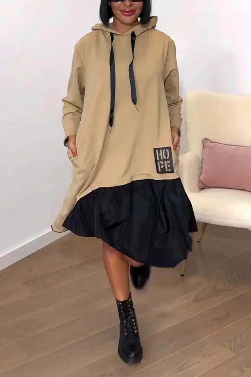 Robe à capuche froncée Berg-Feldt pour femmes