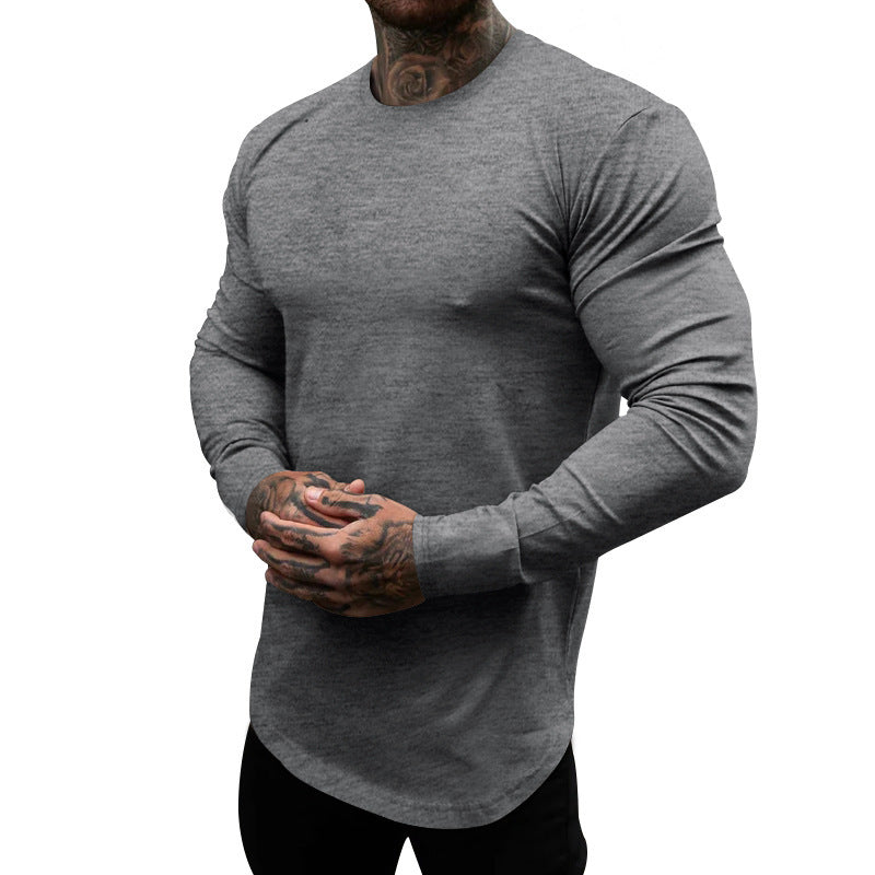 Herren Langarmshirt aus weichem, elastischem Baumwollmix mit Rundhalsausschnitt Berg-Feldt