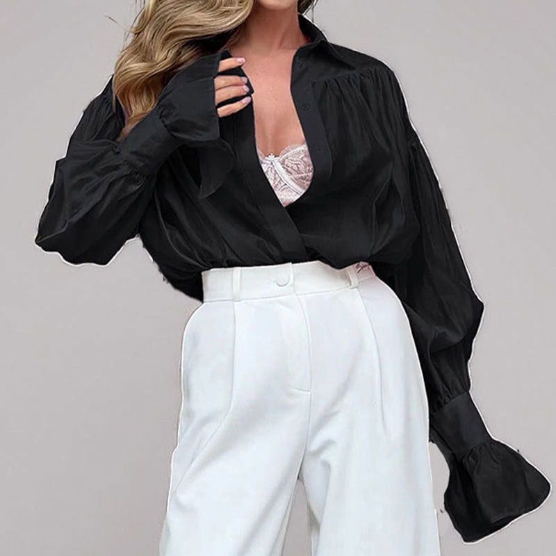Chemisier oversize à manches bouffantes pour femme de berg-feldt