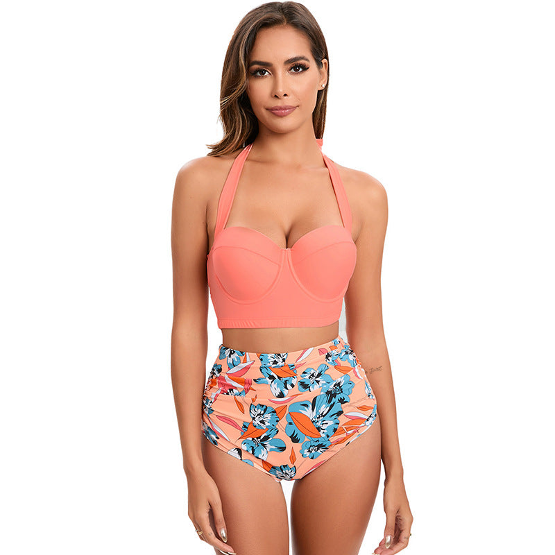 Ensemble de bikini taille haute à imprimé léopard Berg-Feldt pour femme