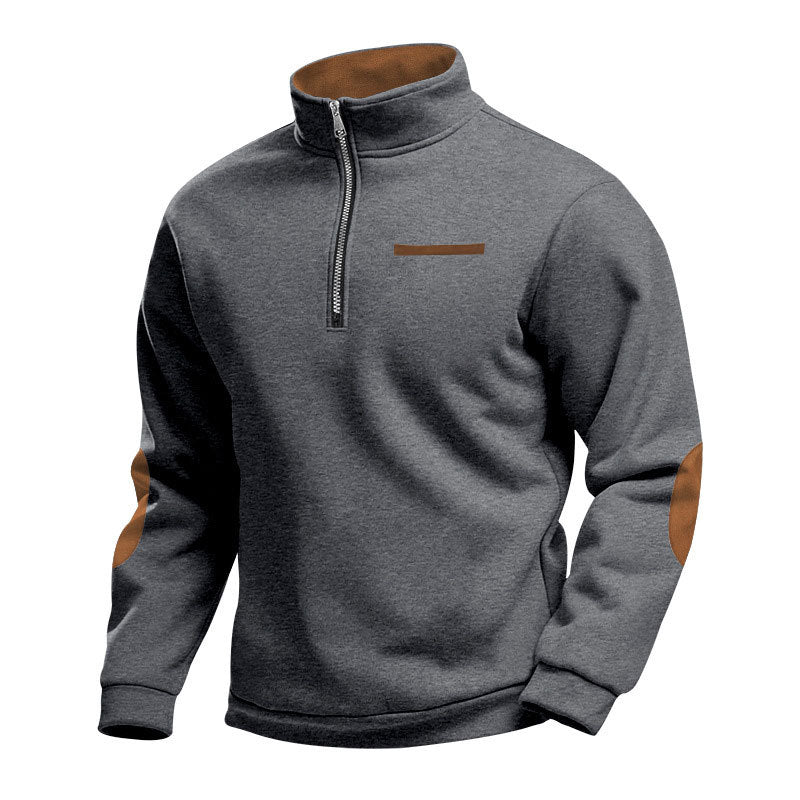 Sweatshirt col montant zippé de qualité supérieure pour homme Berg-Feldt
