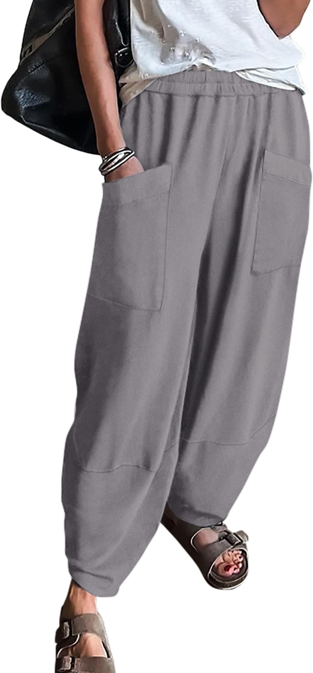 Bequeme Damen Haremshose mit tiefem Schritt und Seitentaschen von berg-feldt