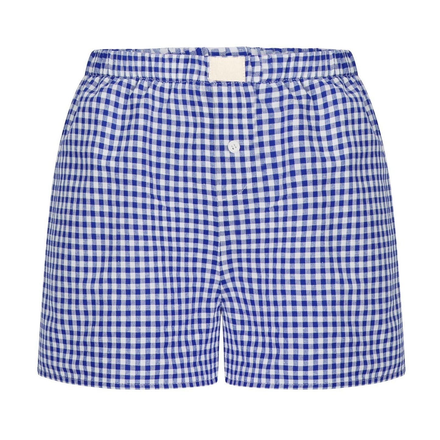 Baumwoll-Shorts für Damen, lässig, Gingham-Muster, berg-feldt