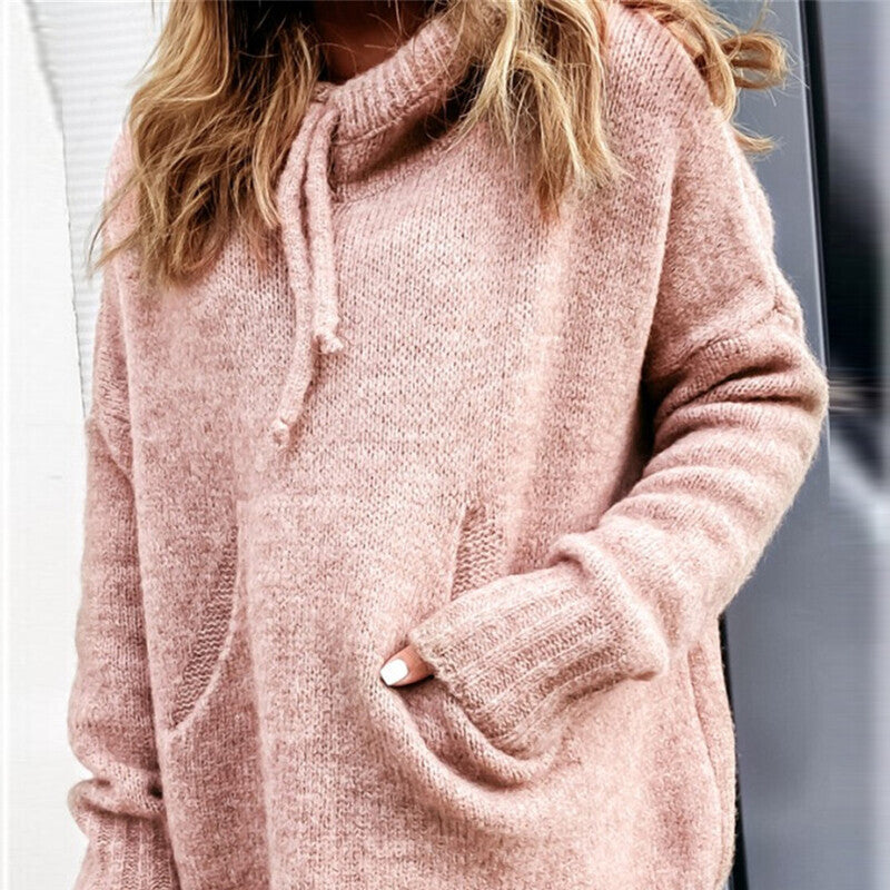 Pull-over décontracté à capuche en tissu texturé pour femme Berg-Feldt