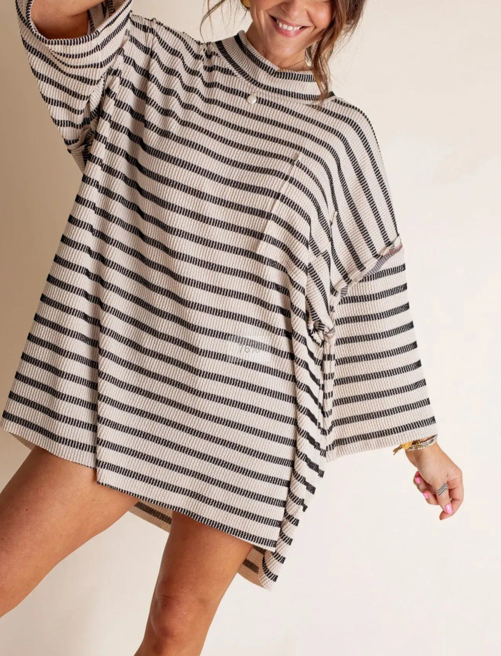 Robe tunique décontractée et légère à rayures pour femme de berg-feldt