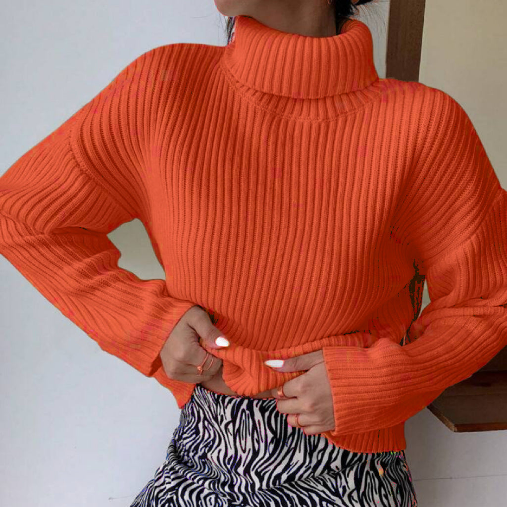 Femme Pull col roulé de qualité supérieure en tricot côtelé structuré Berg-Feldt