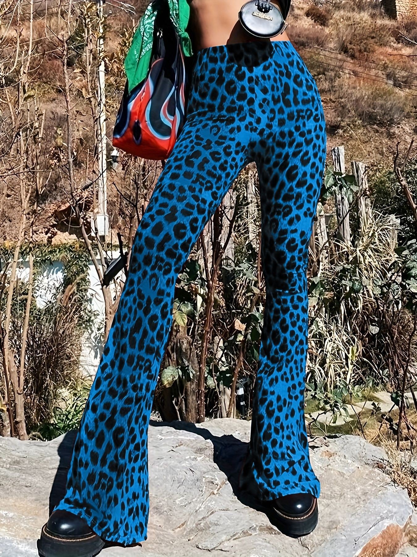 Legging évasé pour femme avec motif léopard tendance Berg-Feldt