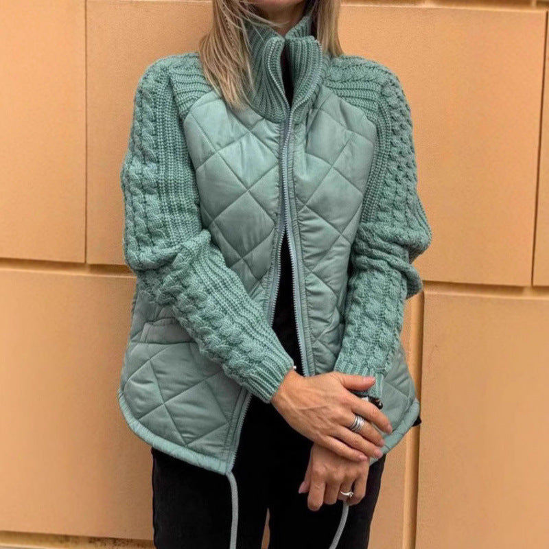 Doudoune chaude pour femme avec manches en tricot Berg-Feldt