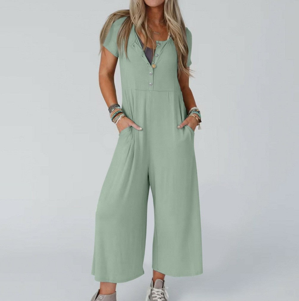 Jumpsuit für Damen mit Knopfleiste und Taschen von berg-feldt