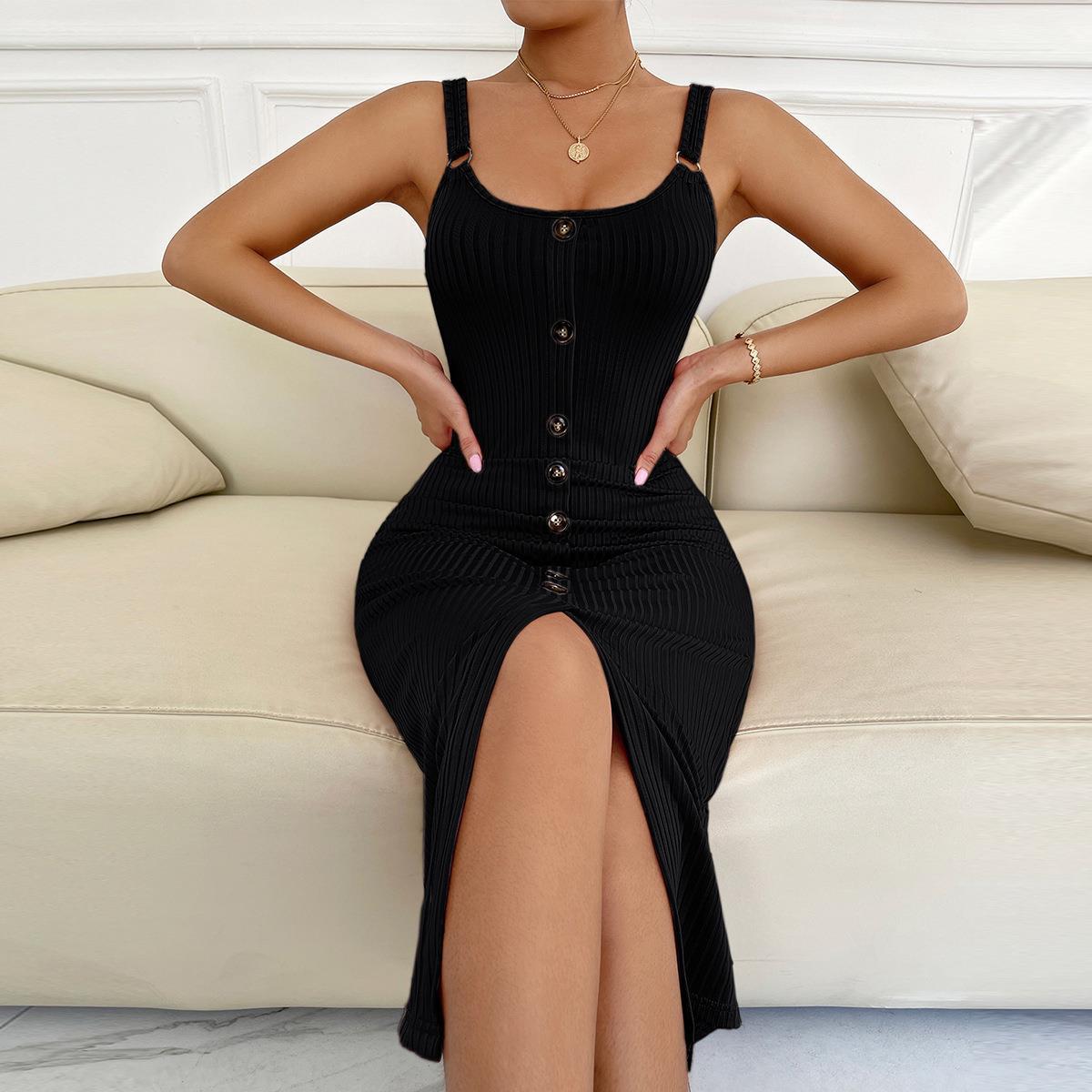 Knopfkleid mit Schlitz von berg-feldt für Damen