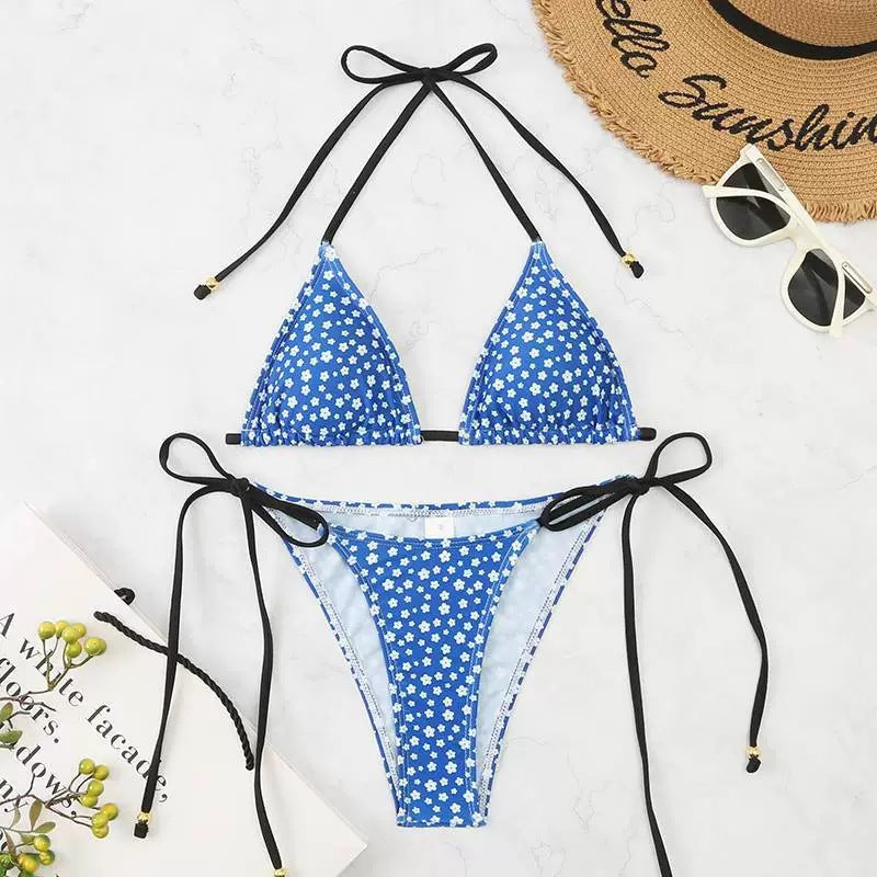 Berg-Feldt Ensemble Bikini pour Femme avec Imprimé Floral, Haut Triangle (1750838622)