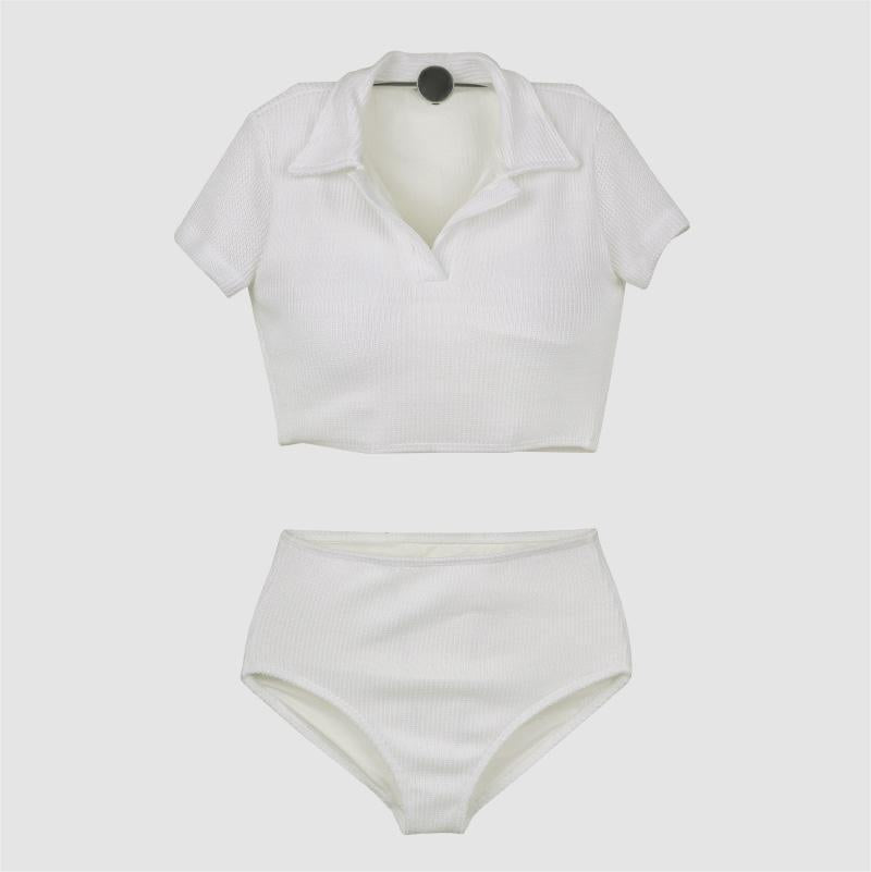 Hochgeschnittenes Bikini-Set für Damen von berg-feldt mit poloartigem Oberteil