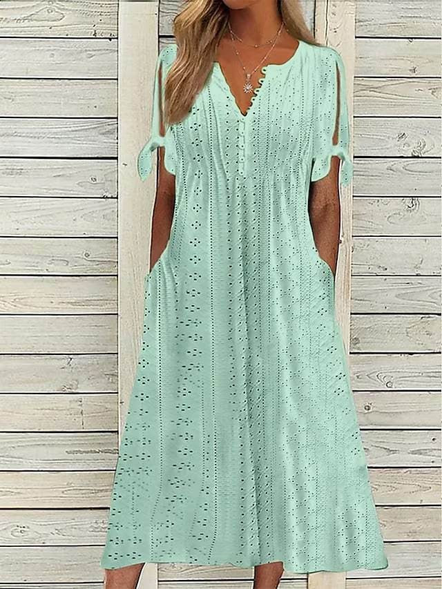 Berg-Feldt Robe longue pour femmes avec design découpé et poches
