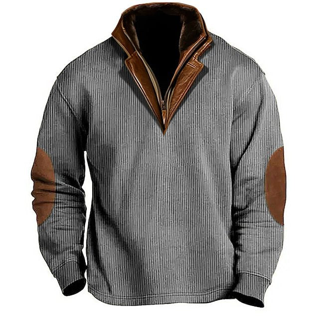 Pull en maille pour homme avec détails et col montant Berg-Feldt