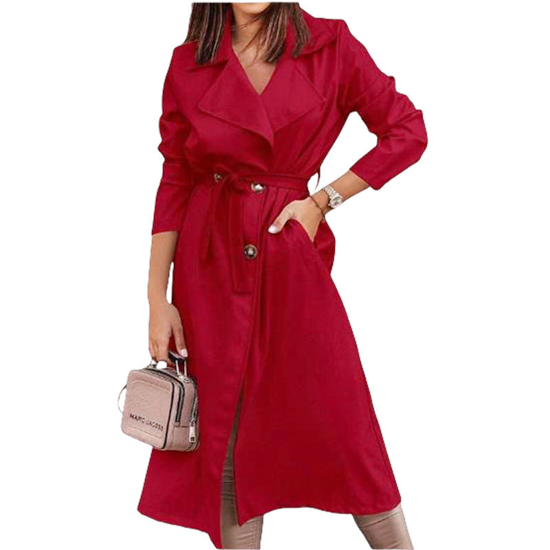 Damen Trench-Coat élégant avec ceinture et silhouette féminine Berg-Feldt