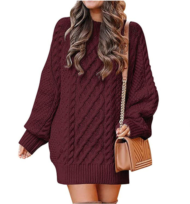Damen Großer Strickpullover mit Zopfmuster und lässigem Schnitt Berg-Feldt