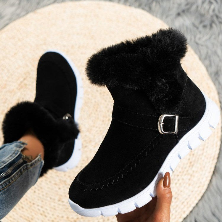 Damenstiefel doublés pour l'hiver avec fermeture éclair confortable et boucle décorative Berg-Feldt