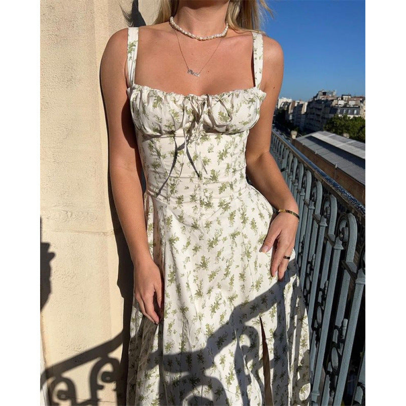 Berg-Feldt Robe longue pour femme avec fronces sur le corsage