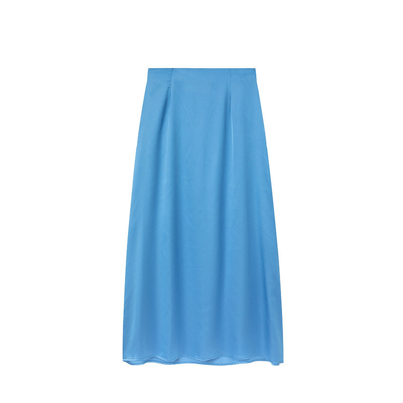 Jupe longue plissée taille haute pour femme Berg-Feldt