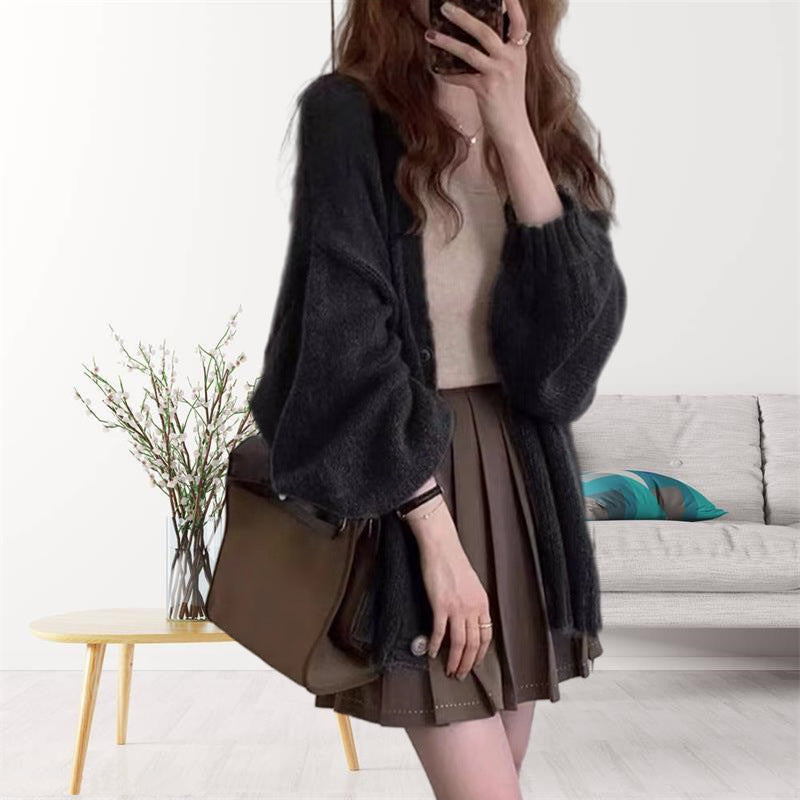 Cardigan confortable en maille à manches volumineuses pour femme Berg-Feldt