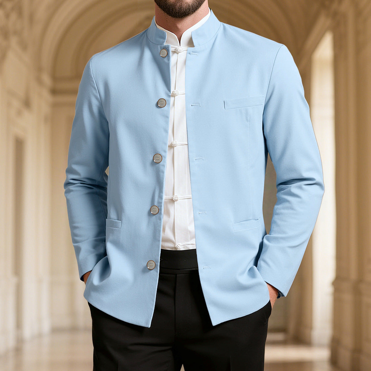 Blazer à col montant tendance pour homme Berg-Feldt